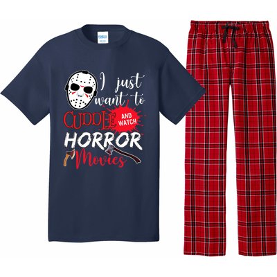 I Just Want To Cuddle And Watch Horror Movies Pajama Set