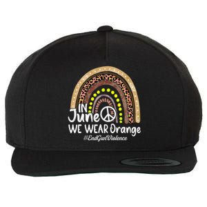 In June We Wear Orange End Gun Violence Awareness Rainbow Wool Snapback Cap