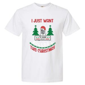 I Just Want To Hang With My Bulldog This Christmas Gift Garment-Dyed Heavyweight T-Shirt