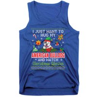 I Just Want To Hug My American Bulldog And Watch Xmas Movie Gift Tank Top