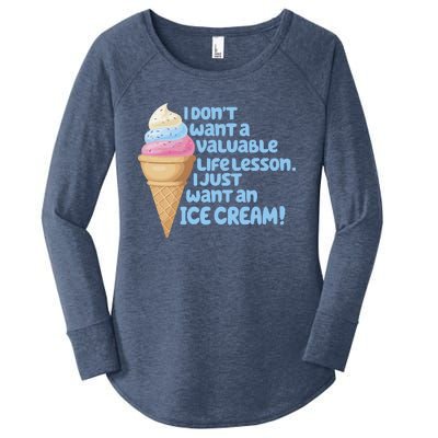 I Just Want An Ice Cream Women's Perfect Tri Tunic Long Sleeve Shirt