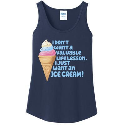 I Just Want An Ice Cream Ladies Essential Tank