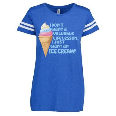 I Just Want An Ice Cream Enza Ladies Jersey Football T-Shirt