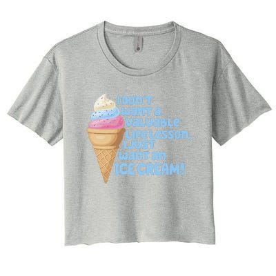 I Just Want An Ice Cream Women's Crop Top Tee