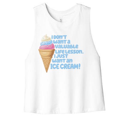 I Just Want An Ice Cream Women's Racerback Cropped Tank