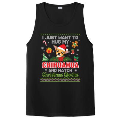 I Just Want To Hug My Chihuahua And Watch Christmas Movie Meaningful Gift PosiCharge Competitor Tank