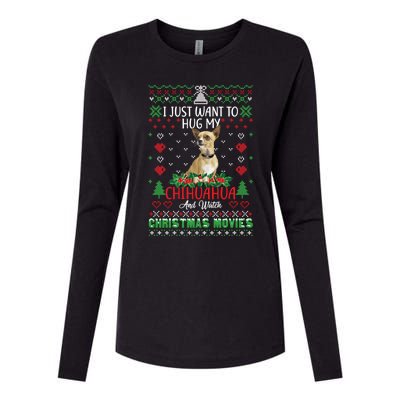 I Just Want To Hug My Chihuahua Dog Christmas Gift Womens Cotton Relaxed Long Sleeve T-Shirt