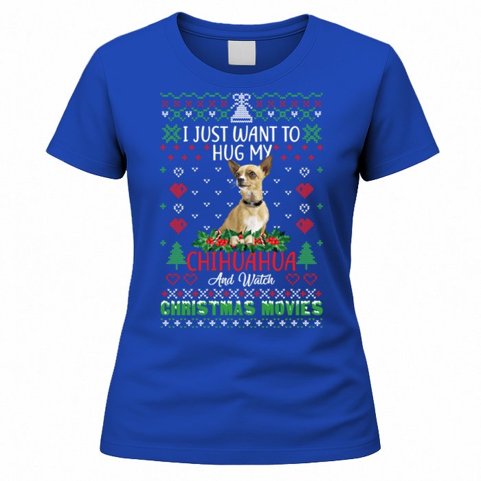 I Just Want To Hug My Chihuahua Dog Christmas Gift Women's T-Shirt