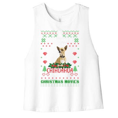 I Just Want To Hug My Chihuahua Dog Christmas Gift Women's Racerback Cropped Tank