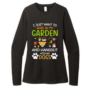 I Just Want To Work In My Garden And Hangout With Dogs Womens CVC Long Sleeve Shirt