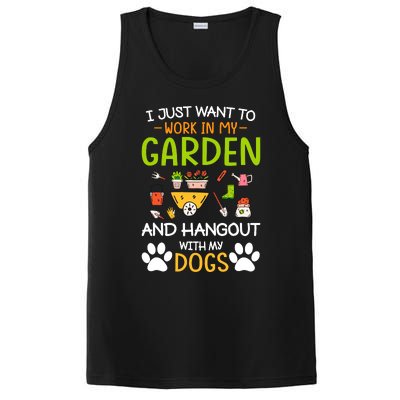 I Just Want To Work In My Garden And Hangout With Dogs PosiCharge Competitor Tank