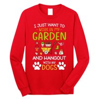 I Just Want To Work In My Garden And Hangout With Dogs Long Sleeve Shirt