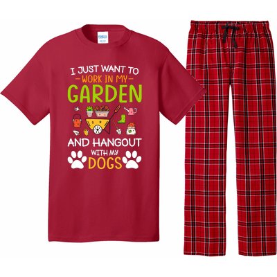 I Just Want To Work In My Garden And Hangout With Dogs Pajama Set