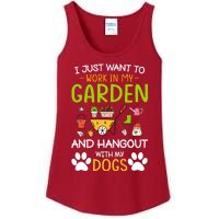 I Just Want To Work In My Garden And Hangout With Dogs Ladies Essential Tank