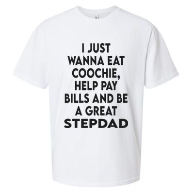 I Just Wanna Eat Coochie Help Pay Bill And Be A Great Stepdad Sueded Cloud Jersey T-Shirt