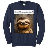 IM Just Wtfing My Way Through Life Funny Cute Sloth Saying Sweatshirt