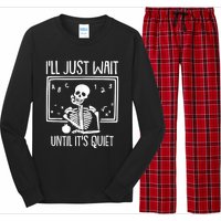 Ill Just Wait Until Its Quiet Teacher Lazy Halloween Costume Long Sleeve Pajama Set