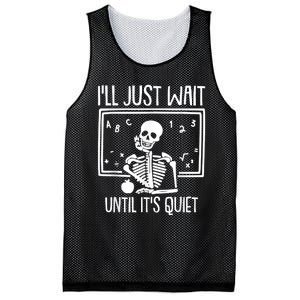 Ill Just Wait Until Its Quiet Teacher Lazy Halloween Costume Mesh Reversible Basketball Jersey Tank