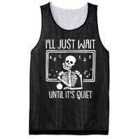 Ill Just Wait Until Its Quiet Teacher Lazy Halloween Costume Mesh Reversible Basketball Jersey Tank