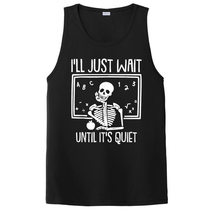 Ill Just Wait Until Its Quiet Teacher Lazy Halloween Costume PosiCharge Competitor Tank