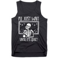 Ill Just Wait Until Its Quiet Teacher Lazy Halloween Costume Tank Top