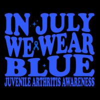 In July We Wear Blue Juvenile Arthritis Awareness Groovy Meaningful Gift Backpack