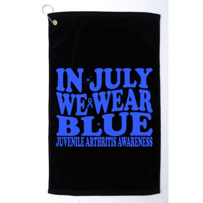 In July We Wear Blue Juvenile Arthritis Awareness Groovy Meaningful Gift Golf Towel