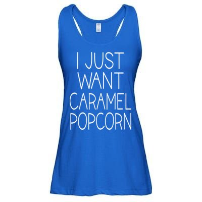 I Just Want Caramel Popcorn Funny Gift Ladies Essential Flowy Tank