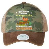 I Just Want To Work In My Garden And Hangout With My Chicken Legacy Tie Dye Trucker Hat