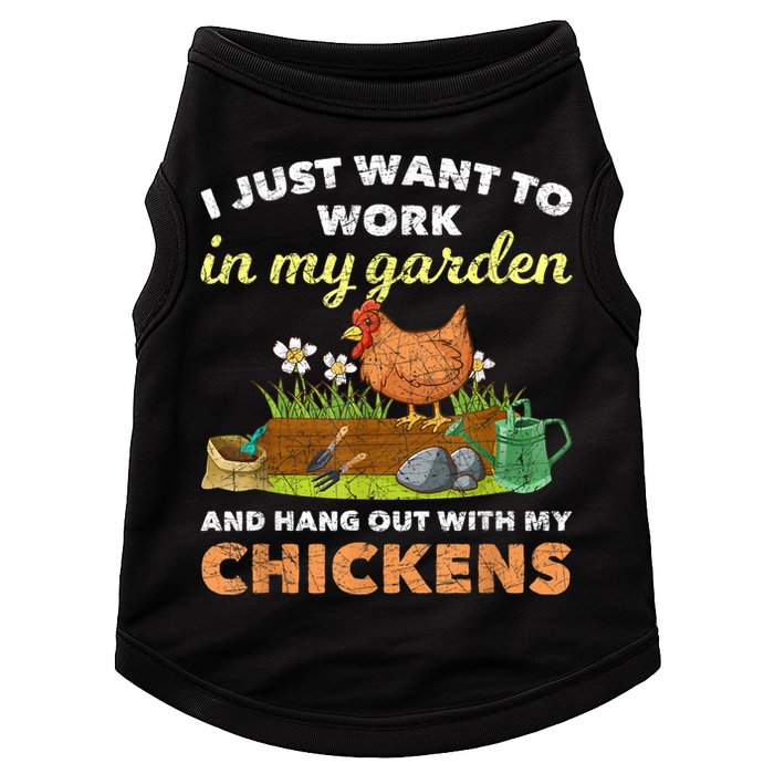 I Just Want To Work In My Garden And Hangout With My Chicken Doggie Tank