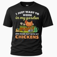 I Just Want To Work In My Garden And Hangout With My Chicken Performance Shirt