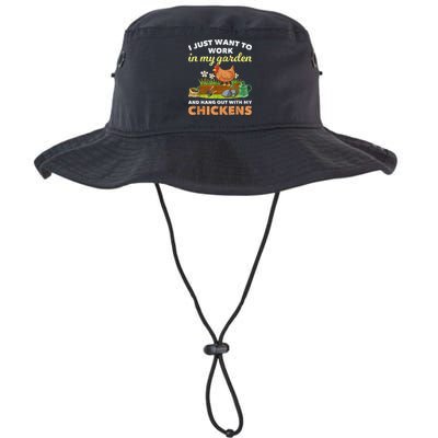 I Just Want To Work In My Garden And Hangout With My Chicken Bucket Hat