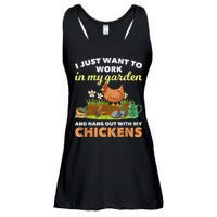 I Just Want To Work In My Garden And Hangout With My Chicken Ladies Essential Flowy Tank