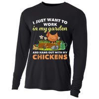 I Just Want To Work In My Garden And Hangout With My Chicken Cooling Performance Long Sleeve Crew
