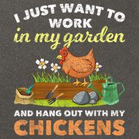 I Just Want To Work In My Garden And Hangout With My Chicken Cotton Canvas Backpack