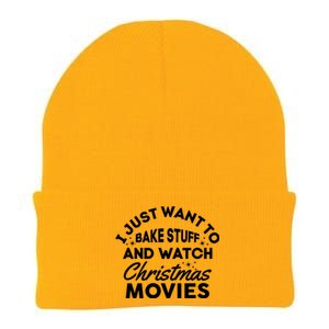 I Just Want To Bake Stuff And Watch Christmas Movies Shirts Knit Cap Winter Beanie