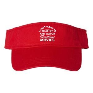 I Just Want To Bake Stuff And Watch Christmas Movies Shirts Valucap Bio-Washed Visor