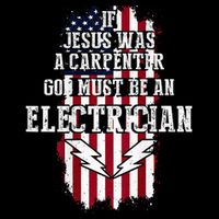 If Jesus Was A Carpenter God Must Be An Electrician Cooling Performance Crew T-Shirt