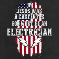 If Jesus Was A Carpenter God Must Be An Electrician Golf Towel