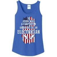 If Jesus Was A Carpenter God Must Be An Electrician Ladies Essential Tank