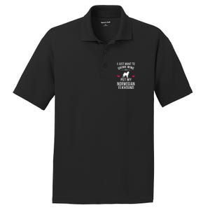 I Just Want To Wine And Pet My Norwegian Elkhound Gift PosiCharge RacerMesh Polo