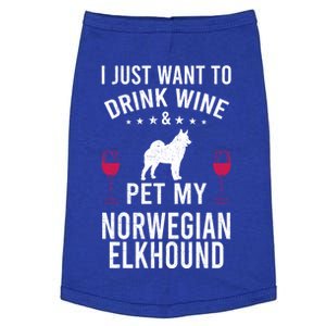 I Just Want To Wine And Pet My Norwegian Elkhound Gift Doggie Tank