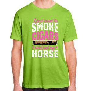 I Just Want To Smoke Cigars And Pet My Horse Gift Adult ChromaSoft Performance T-Shirt