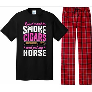 I Just Want To Smoke Cigars And Pet My Horse Gift Pajama Set