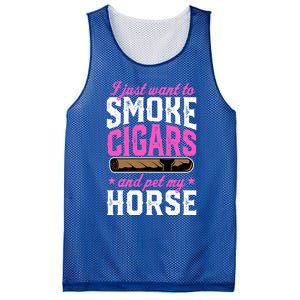 I Just Want To Smoke Cigars And Pet My Horse Gift Mesh Reversible Basketball Jersey Tank