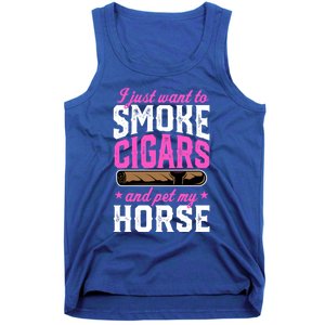 I Just Want To Smoke Cigars And Pet My Horse Gift Tank Top