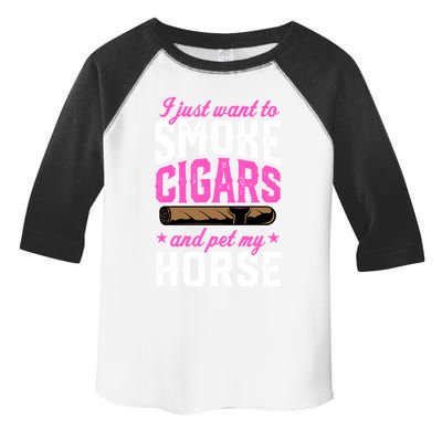 I Just Want To Smoke Cigars And Pet My Horse Gift Toddler Fine Jersey T-Shirt