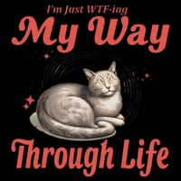 IM Just Wtfing My Way Through Life Funny Cat Meme Humorous Baby Bodysuit