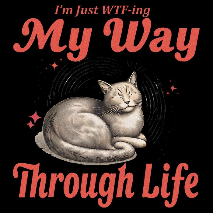 IM Just Wtfing My Way Through Life Funny Cat Meme Humorous Baby Bodysuit