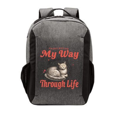 IM Just Wtfing My Way Through Life Funny Cat Meme Humorous Vector Backpack